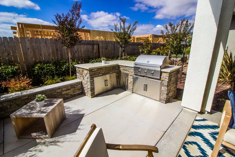 Outdoor BBQ Area In Rear Yard