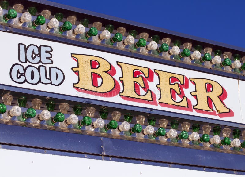 Outdoor Carnival Festival Ice Cold Beer Concession royalty free stock photo Outdoor Carnival Festival Ice Cold Beer Concession royalty free stock photo