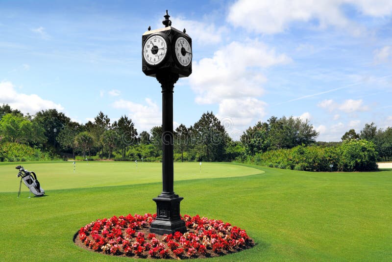 Outdoor Clock Post Stock Photo Image 40700714