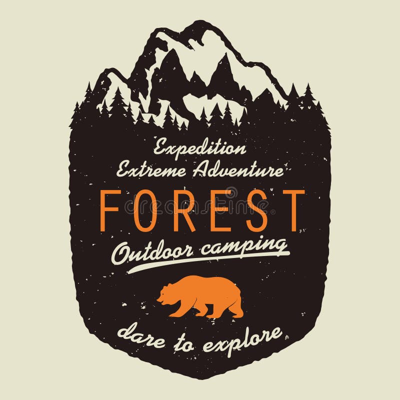 Outdoor expedition typography