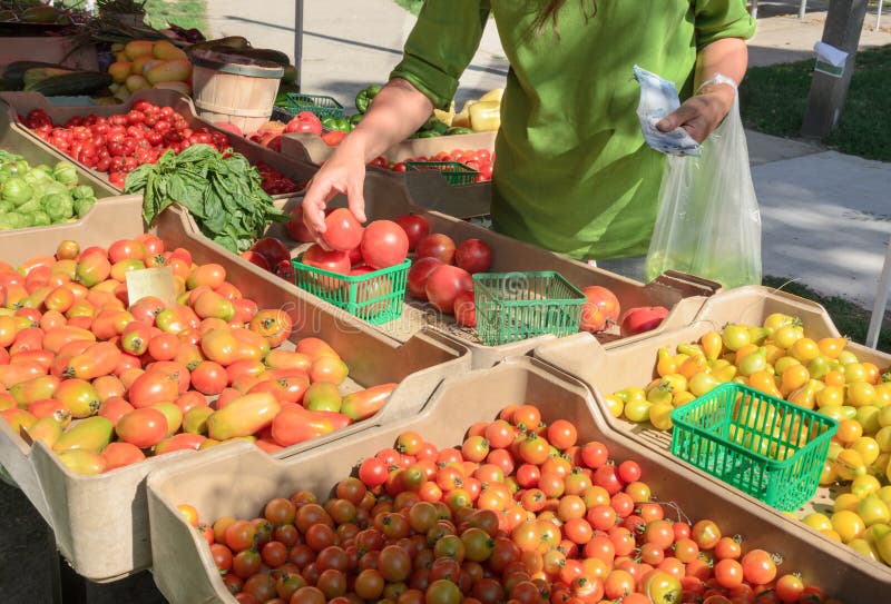 Organic produce being sold at farmers market. Food vendor sold stock images, royalty-free photos and pictures