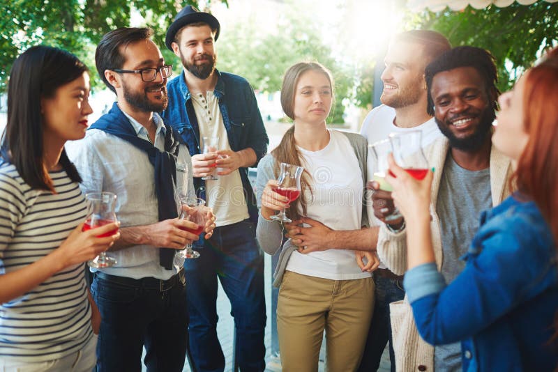 Outdoor gathering stock photo. Image of adult, happy 74548796