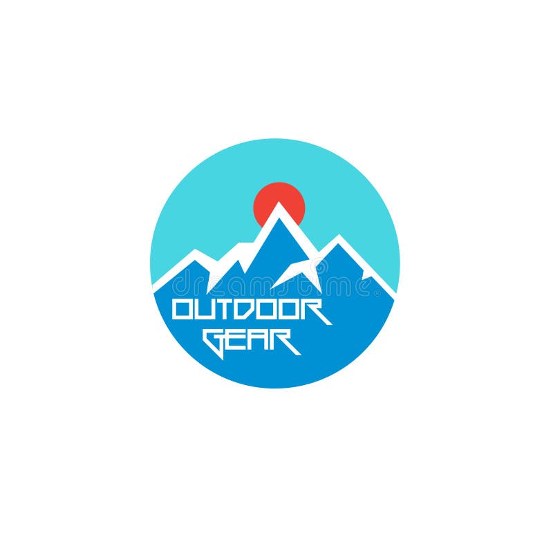 Outdoor Gear Logo Template stock illustration. Illustration of