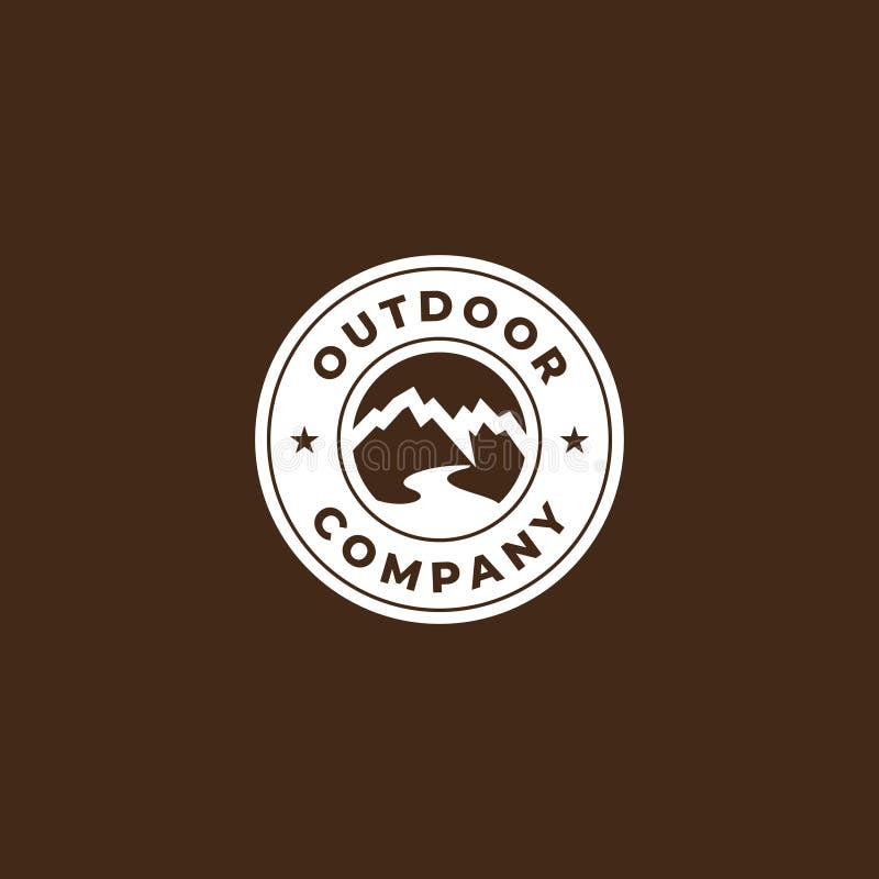 Outdoor Logo Design , Simple Circle Outdoor Logo Design Template Stock