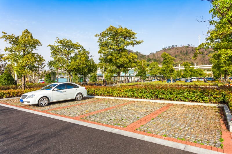 Outdoor parking road stock photo. Image of infinite, motorcar 67130106