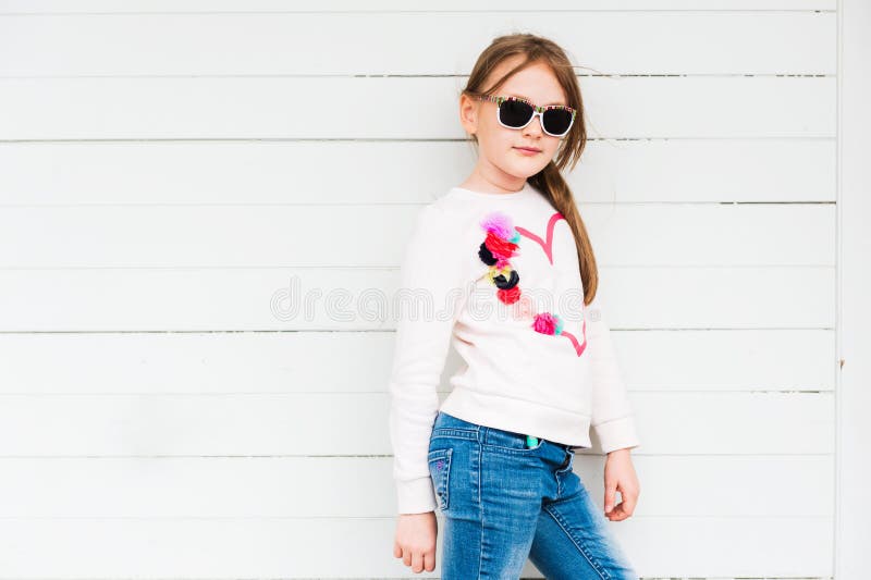 Outdoor portrait of a cute little girl royalty free stock photo Outdoor portrait of a cute little girl royalty free stock photo