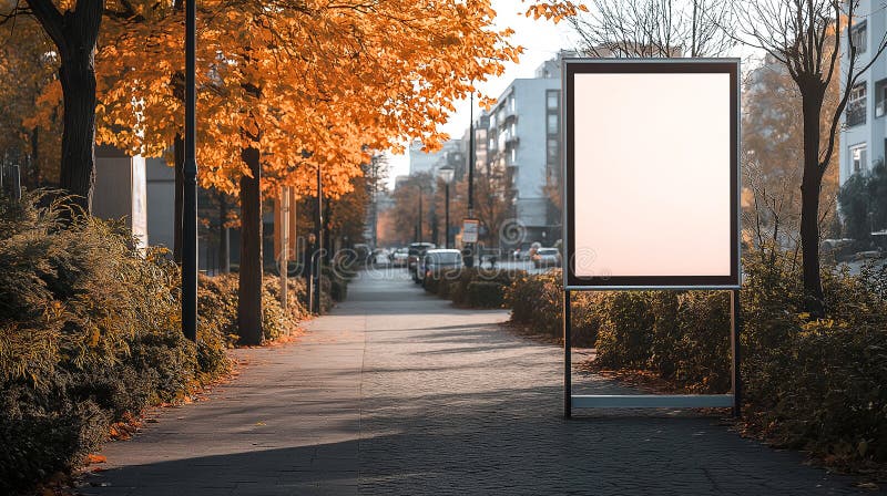 Outdoor poster mockup royalty free stock photography