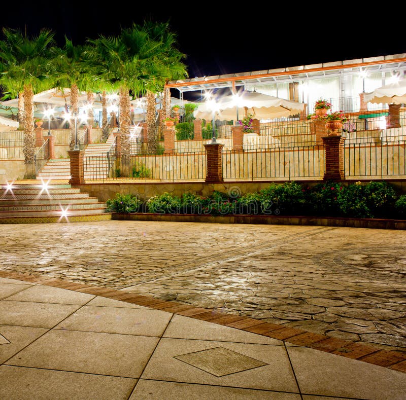 Outdoor restaurant stock photography