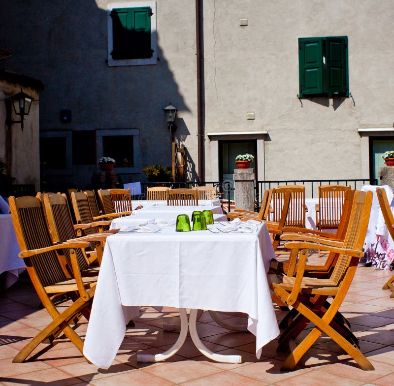 Outdoor Restaurant table stock image. Image of table 24527687