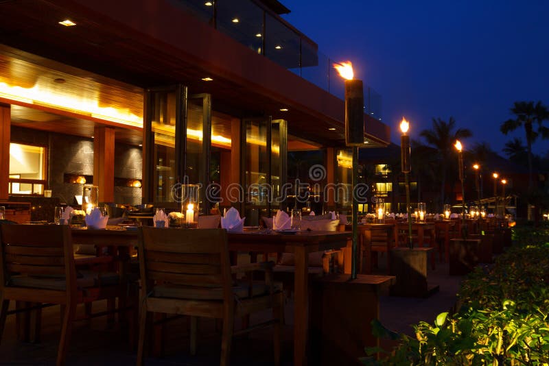 Outdoor restaurant stock photos