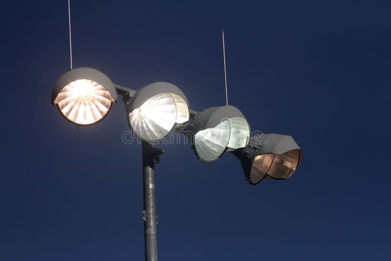 Outdoor Stadium Lights stock image. Image of field, object 251545269