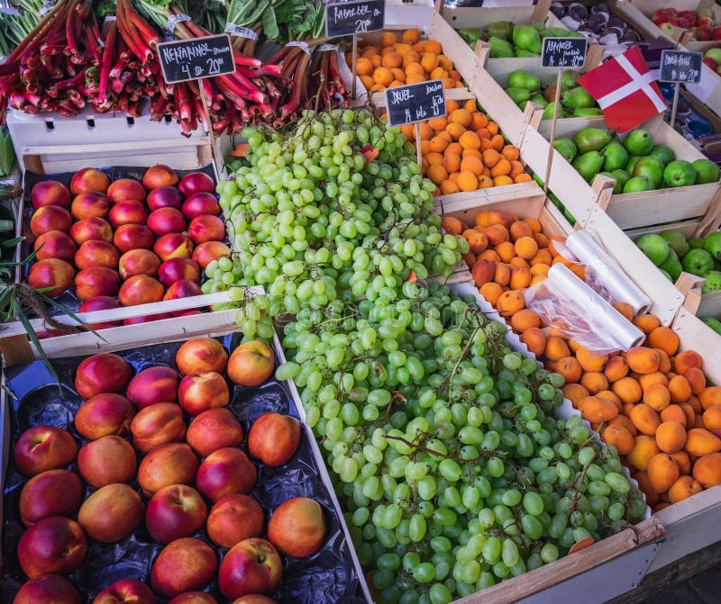 Outdoor street market in Copenhagen, Denmark royalty free stock photo Outdoor street market in Copenhagen, Denmark royalty free stock photo