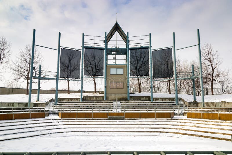 Outdoor Theater closed for the season winter