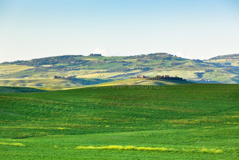 Outdoor Tuscan Hills Landscape Stock Image - Image of italian, green ...