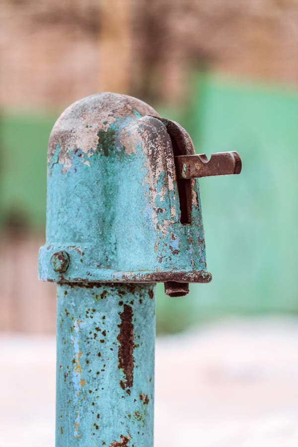 Outdoors Wintage Old Water Tap Column Stock Photo - Image of street ...