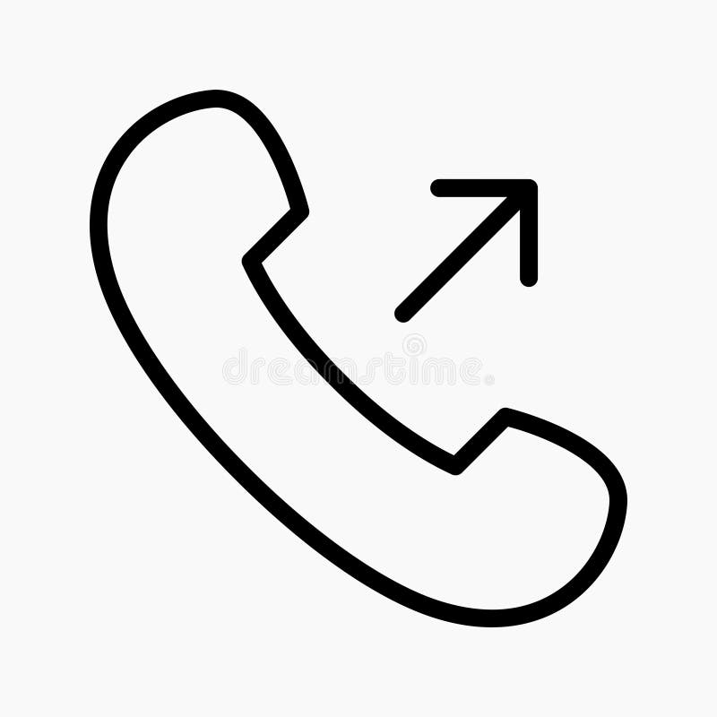 Outgoing call icon. elements for the user interface, suitable for any purposes. Outgoing call vectors