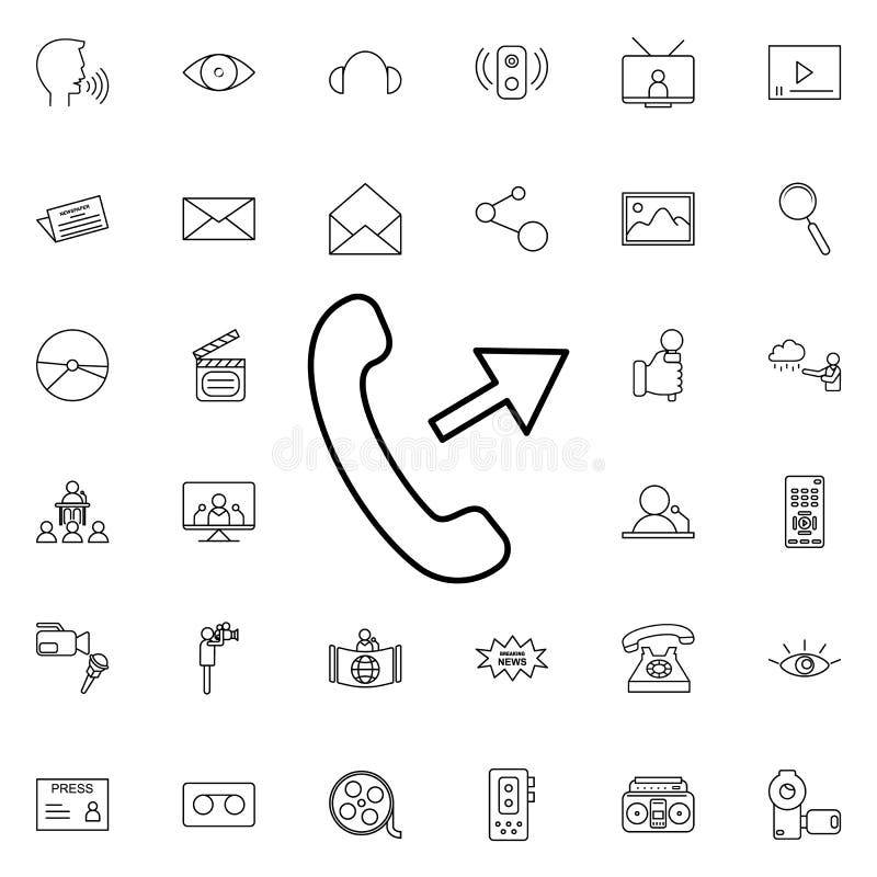 Outgoing call nolan icon. Elements of media, press set. Simple icon for websites, web design, mobile app, info graphics on dark gradient background. Outgoing call illustrations