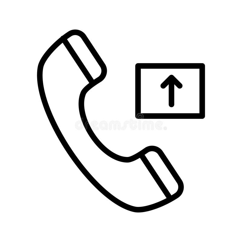 Outgoing call vector icon. Elements for mobile concept and web apps. Thin line icons for website design and development, app development. Premium pack. Outgoing call illustrations