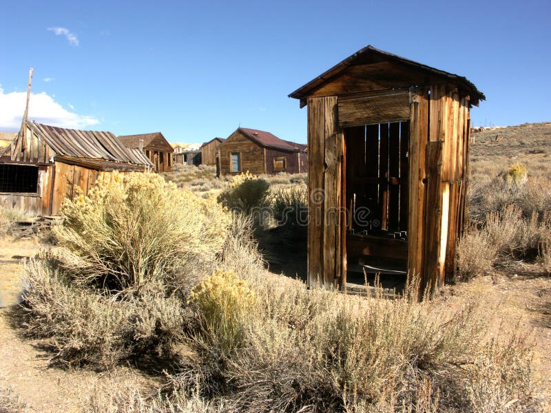 Outhouse φαντασμάτων πόλη στοκ εικόνες