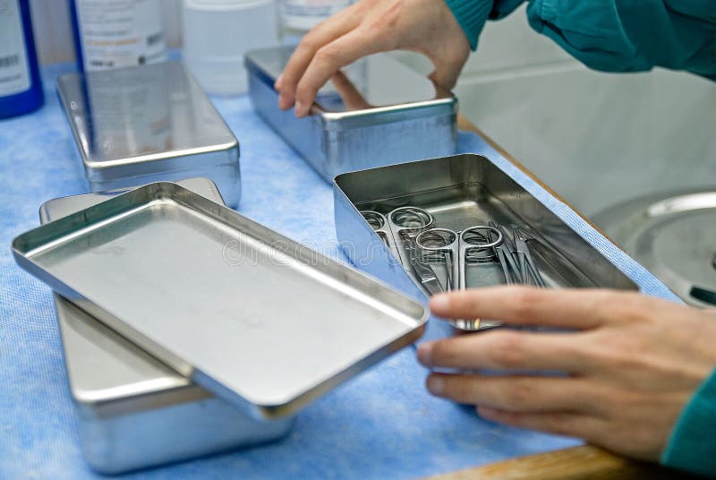 Woman working with operating tools. Woman working with operating tools