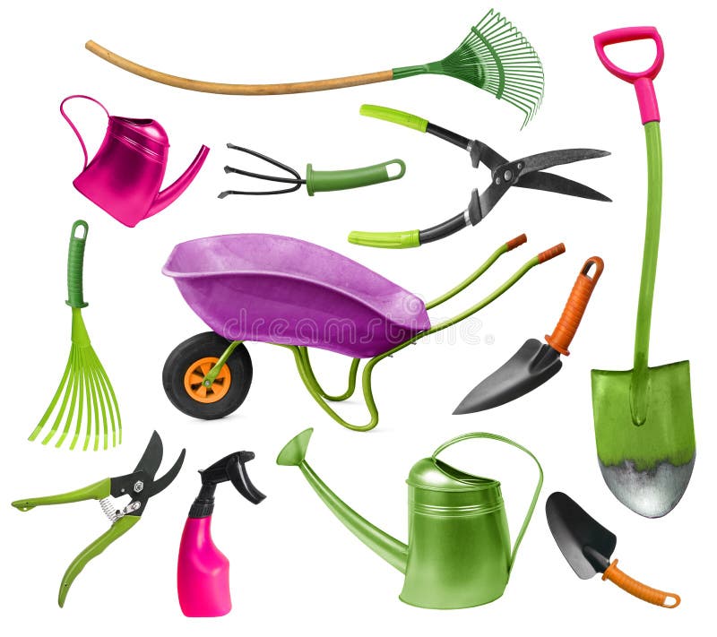 Outils De Jardinage Tordus Droles Photo Stock Image Du Jardinage Brouette 97598004