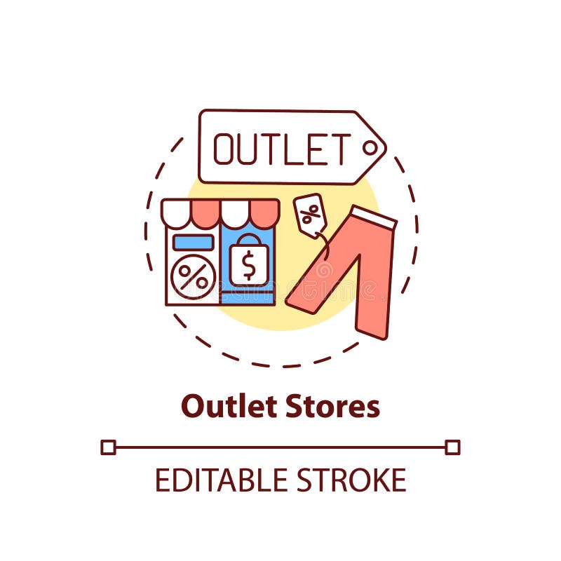 Outlet Line Icons Collection. Discount, Clearance, Sale, Bargain