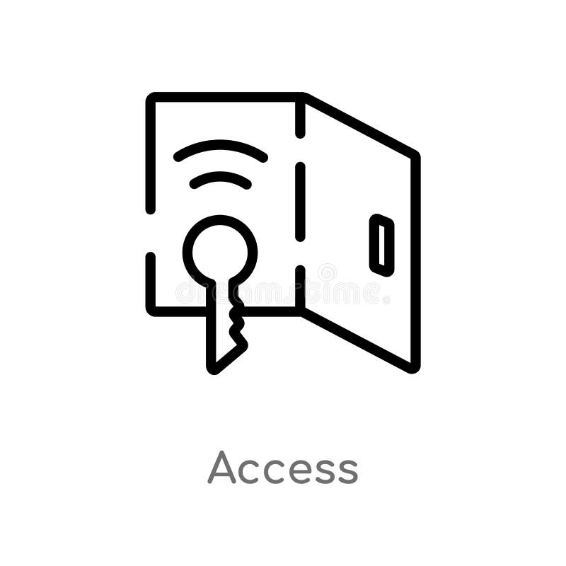 Outline Access Vector Icon. Isolated Black Simple Line Element ...