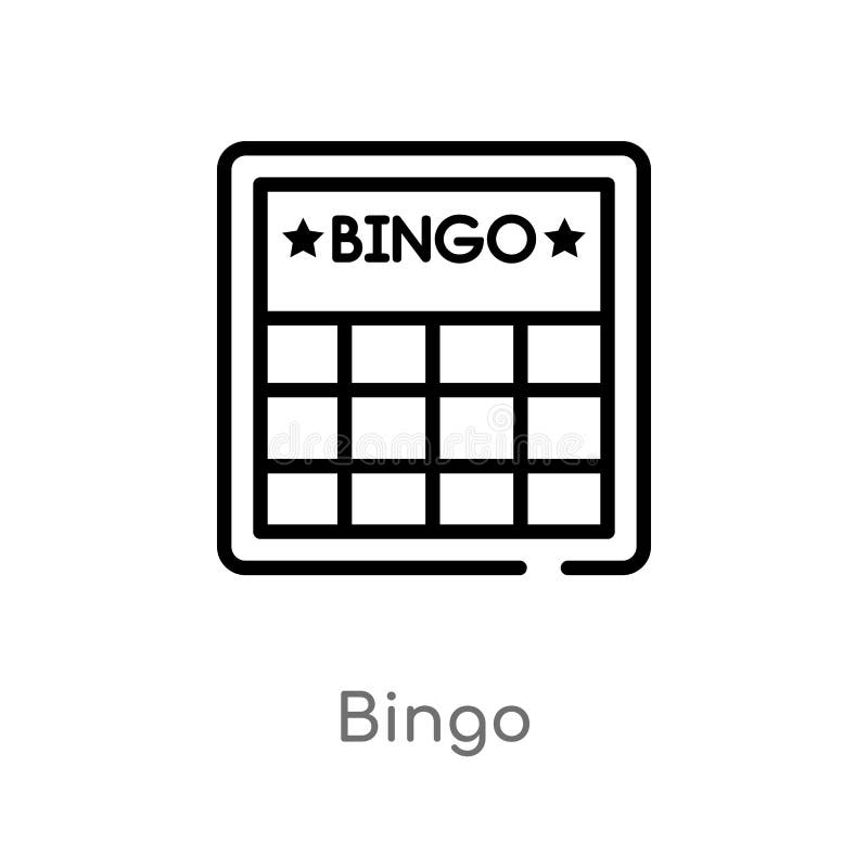 Bingo Vector Icon on White Background. Flat Vector Bingo Icon Symbol