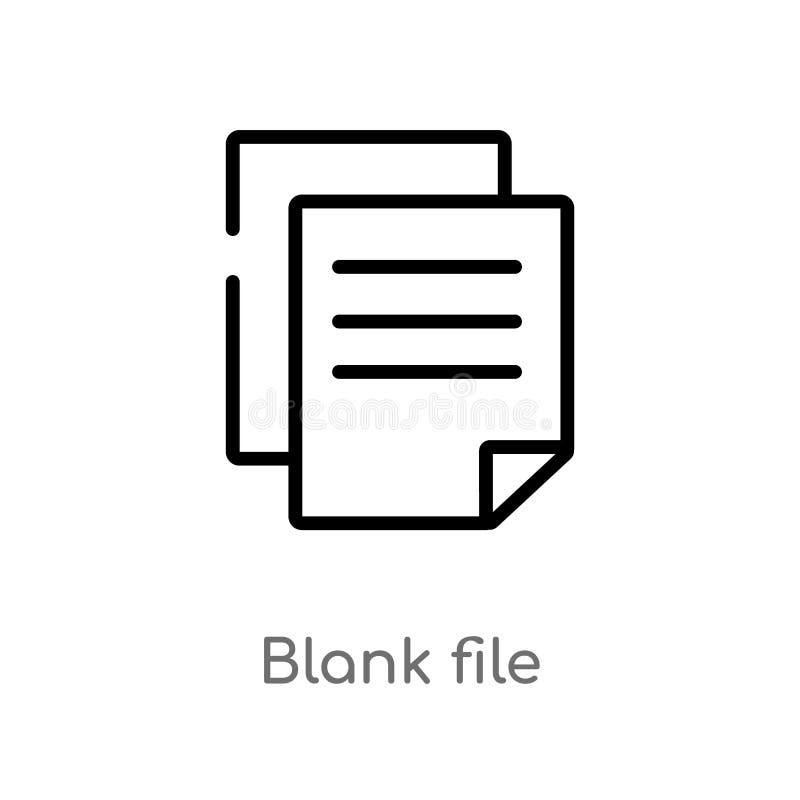 Outline blank file vector icon. isolated black simple line element illustration from user interface concept. editable vector vector illustration