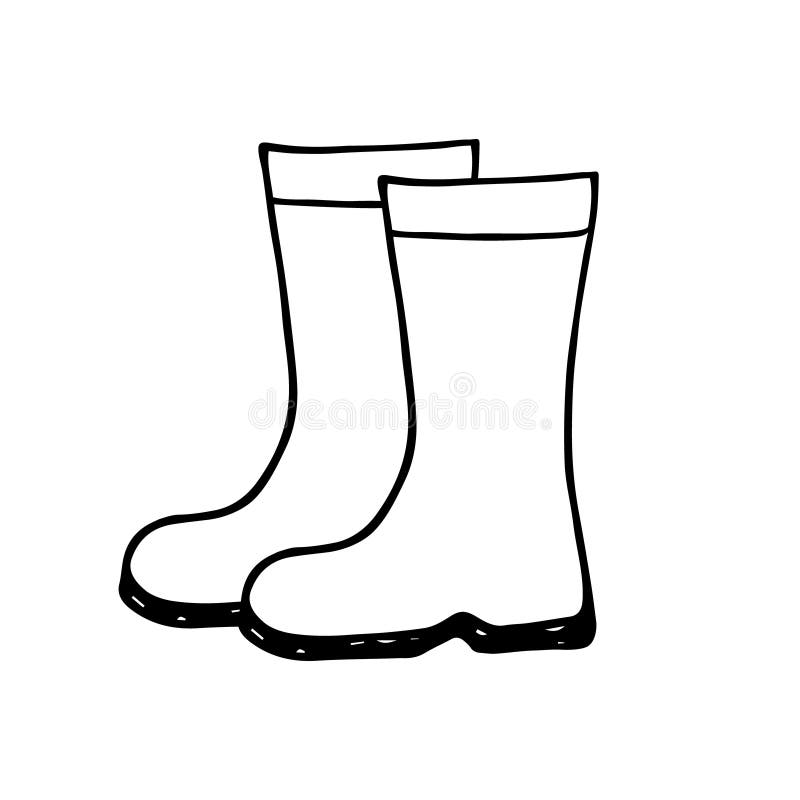 Boots doodle collection stock vector. Illustration of female 85340195