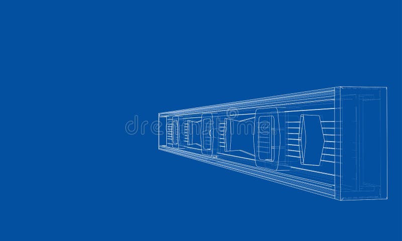 Outline building level. Vector royalty free illustration