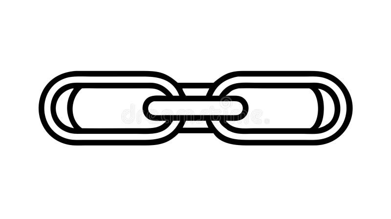 Outline chain link icon symbolizing connection security and unity , vector design Generative AI royalty free illustration