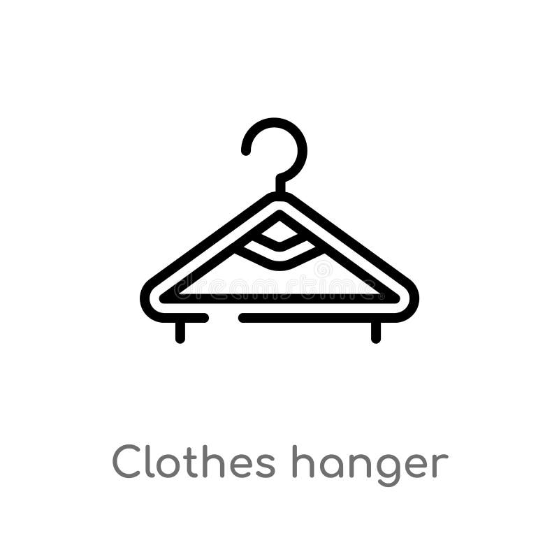 Clothes Hanger Vector Icon Hanger Isolated Vector Illustration On