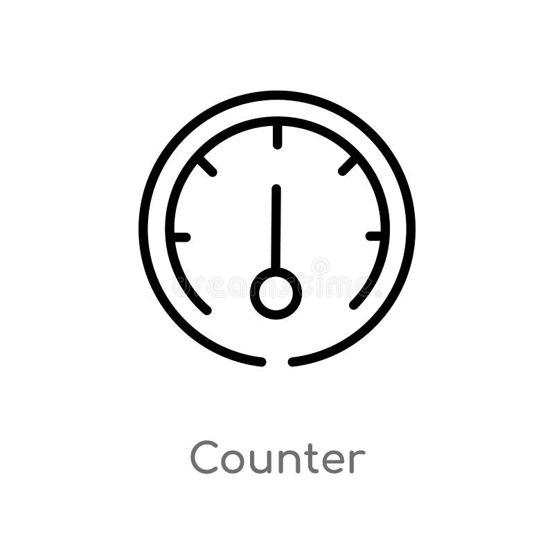 outline counter vector icon. isolated black simple line element illustration from transportation concept. editable vector stroke vector illustration outline counter vector icon. isolated black simple line element illustration from transportation concept. editable vector stroke vector illustration