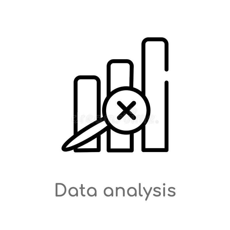 Outline data analysis vector icon. isolated black simple line element illustration from user interface concept. editable vector royalty free illustration