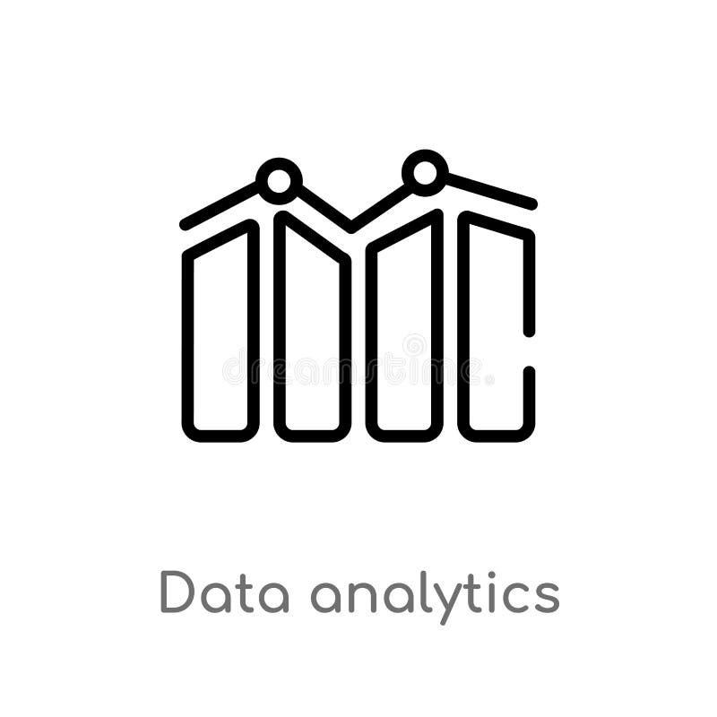 Outline data analytics vector icon. isolated black simple line element illustration from user interface concept. editable vector royalty free illustration