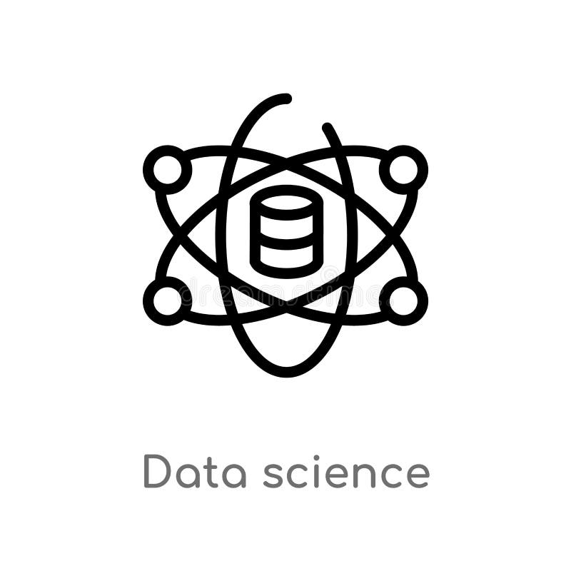 Outline data science vector icon. isolated black simple line element illustration from general-1 concept. editable vector stroke stock illustration