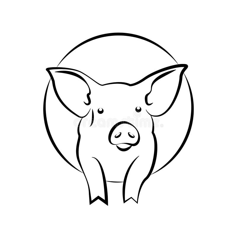 pig logo vector