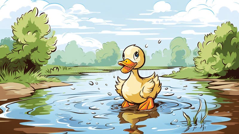 620+ Duck Pond Drawing Stock Photos, Pictures & Royalty-Free Images - iStock