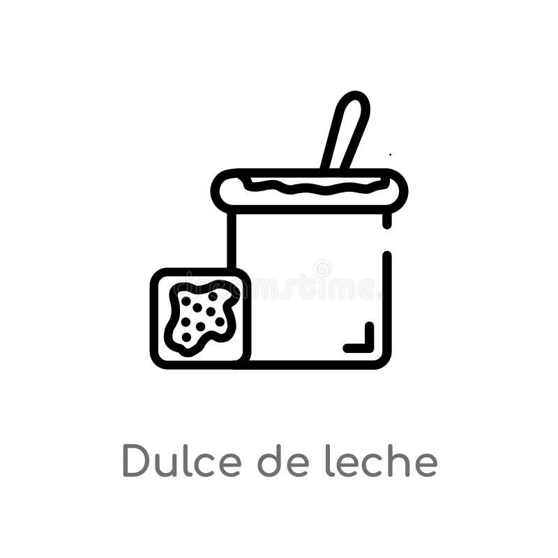 outline dulce de leche vector icon. isolated black simple line element illustration from food and restaurant concept. editable vector stroke dulce de leche icon on white background