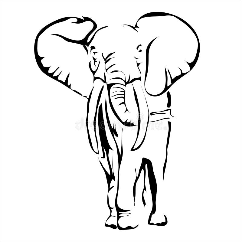 Vector Image Of An Elephant Stock Vector - Illustration of icon, ears
