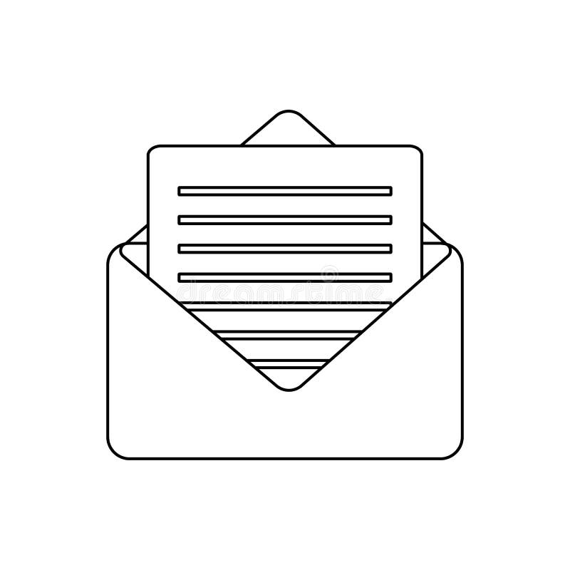Outline Email Icon. Line Mail Symbol for Website Design Stock Vector