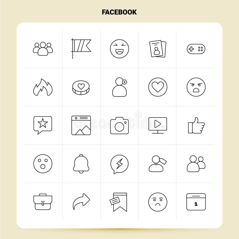 Outline 25 Facebook Icon Set Vector Line Style Design Black Icons Set Linear Pictogram Pack Web And Mobile Business Ideas Stock Vector Illustration Of Google Facebook Outline 25 Facebook Icon Set Vector Line Style Design Black Icons Set Linear Pictogram Pack Web And Mobile Business Ideas Stock Vector Illustration Of Google Facebook