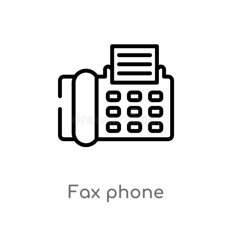 outline fax phone vector icon. isolated black simple line element illustration from technology concept. editable vector stroke fax stock illustration outline fax phone vector icon. isolated black simple line element illustration from technology concept. editable vector stroke fax stock illustration