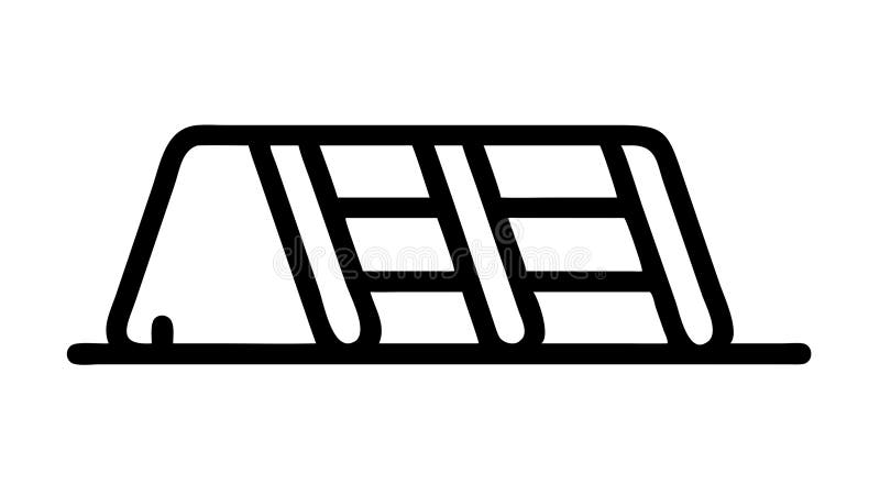 Outline icon of A frame ladder tool , vector design Generative AI royalty free illustration