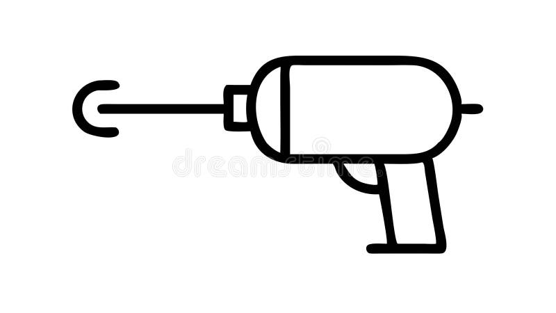 Outline icon of a hand drill tool DIY , vector design Generative AI vector illustration