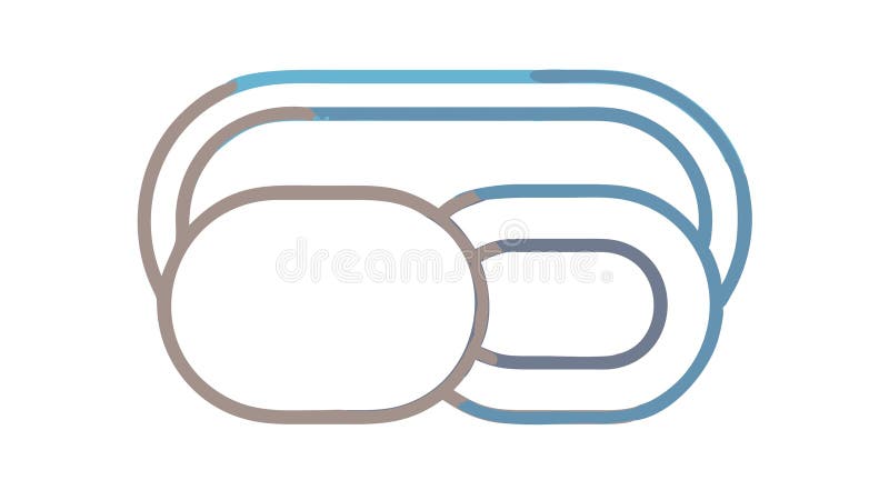 Outline icon of nested rings or loops, abstract design element, vector design Generative AI. A black outline vector icon showing multiple intertwined or nested loops. Represents abstract concepts like connection, layers, or cycles in a simple line drawing. Versatile design element for complex or interconnected ideas in a minimalist style, vector design Generative AI