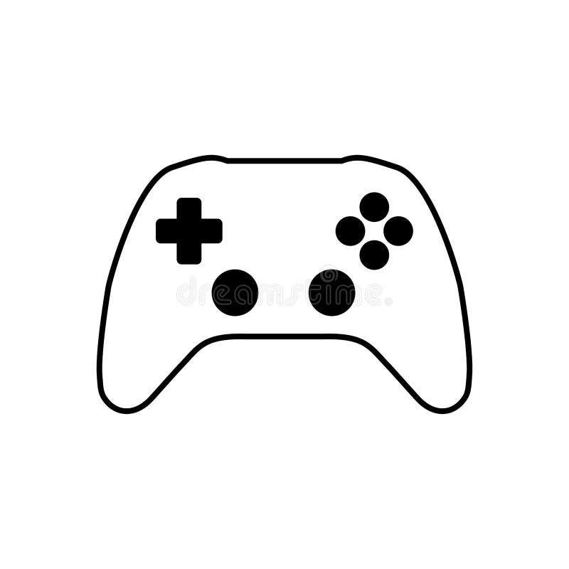 Outline Joystick Game pad Controller Vector for Gameplay. Game controller outline vector icon. Joystick simple line illustration vector. Simple Game pad for royalty free illustration