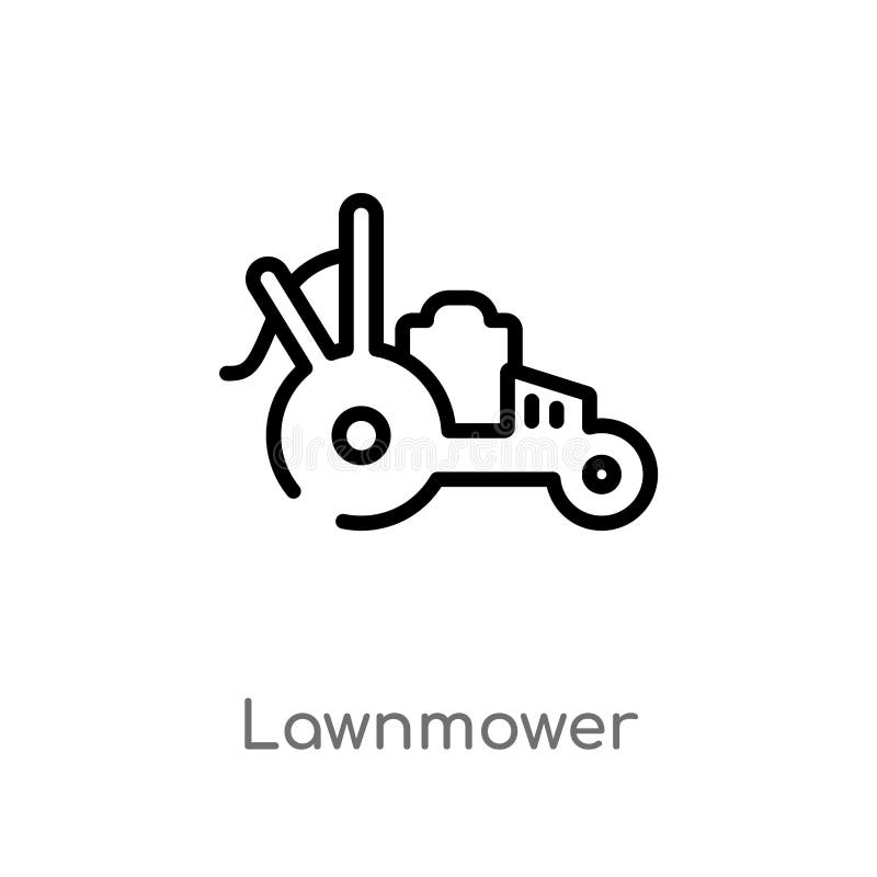 outline lawnmower vector icon. isolated black simple line element illustration from farming concept. editable vector stroke royalty free illustration outline lawnmower vector icon. isolated black simple line element illustration from farming concept. editable vector stroke royalty free illustration