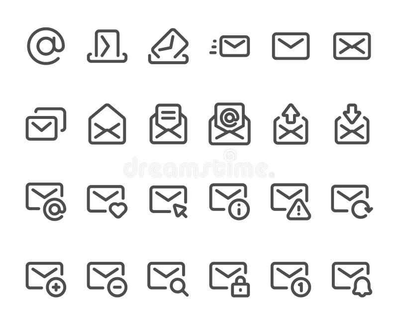 Outline Email Icon Stock Illustrations – 46,246 Outline Email Icon